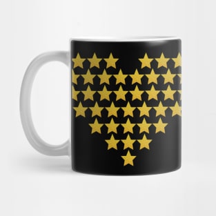 Gold stars in heart shape Mug